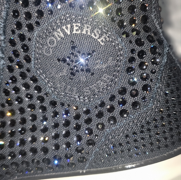 Converse shoe brand new Size 11W/9M Converse Swarovski x Chuck 70 De Luxe Square - Picture 5 of 8